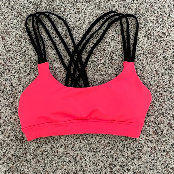 Other - Hot pink sports bra with cute strap back detail